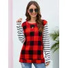 Plaid Striped Round Neck Long Sleeve T-Shirt
