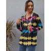 Contrast Quarter Zip Dropped Shoulder Hoodie