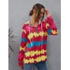 Contrast Quarter Zip Dropped Shoulder Hoodie